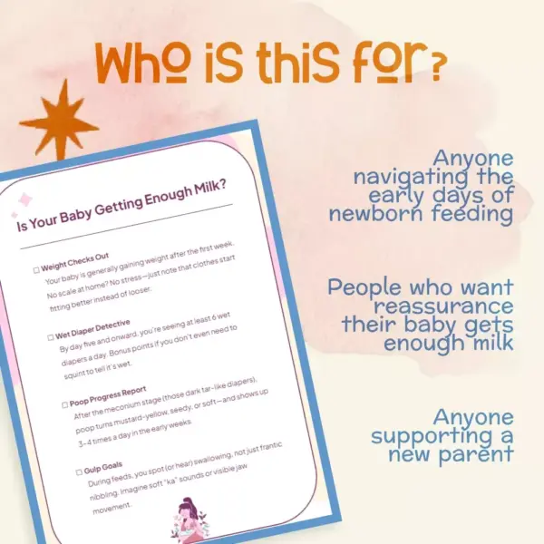 Is Your Baby Getting Enough Milk | Newborn Breastfeeding Guide | Digital Download | eBook for New Moms | Breastfeeding Checklist for Baby Feeding Cues & Milk Supply Confidence