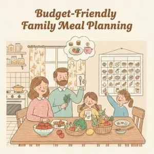 Budget-Friendly Family Meal Planning Checklist | Printable Digital Download | Weekly Meal Planner Guide for Families on a Budget | Money-Saving eBook & Checklist