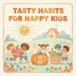 Tasty Habits for Happy Kids | Printable Checklist for Parents | Digital Download to Encourage Healthy Eating Habits in Kids | Positive Mealtime Routine & AI Food Tools