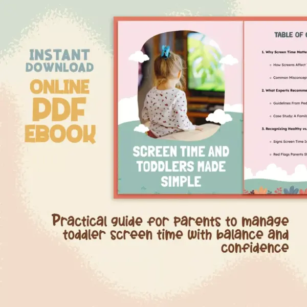 113971-5493d8.webp Screen Time and Toddlers Made Simple | Parenting eBook | Digital Download Guide for Healthy Screen Habits, Child Development, Screen Time Rules, and Positive Alternatives
