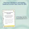 Smart Screen Time Rules for Kids Checklist | Digital Parenting Guide | Printable Family Tech Rules eBook for Healthy Screen Time
