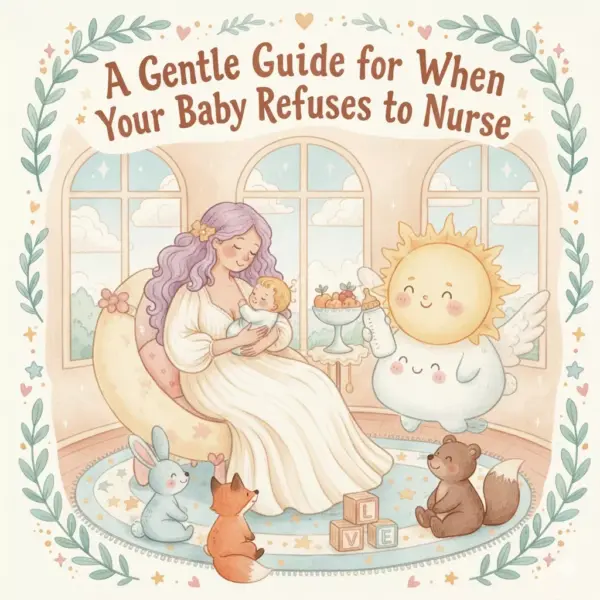 A Gentle Guide for When Your Baby Refuses to Nurse | Digital Download eBook, New Mom Support, Breastfeeding Help, Baby Feeding Checklist & Nursing Refusal Solutions